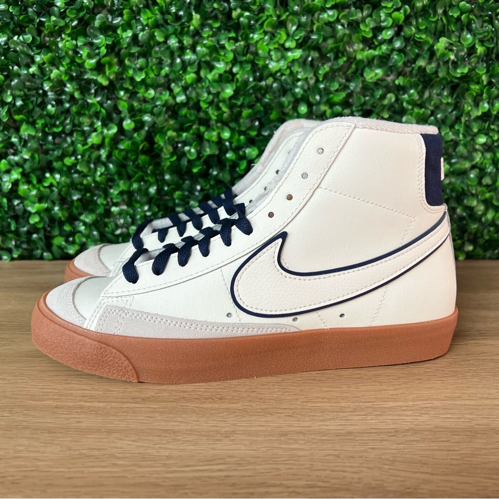Nike White High-Top Sneakers with Gum Sole 10.5